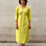 Green Embroidered Kurta Set