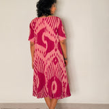 Elements Geode Cutwork Ikat Dress - Rose Quartz