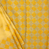 Tuhina Yellow Kutch Embroidery Organza Saree