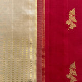 Madhura Paperflowers Kanchi Organza Saree - Red and Mocha
