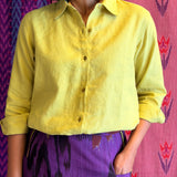 Elements Linen Button Down Shirt - Citrus