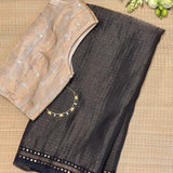 Handwoven Organza Silk Saree - Grey