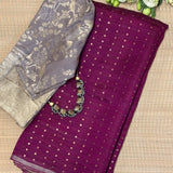 Silk Sequinned Saree