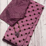Retro polka chiffon saree