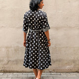 Zephyr Polka Pop Dress - Black