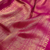 Kalpataru kamadhenu kalamkari silk saree