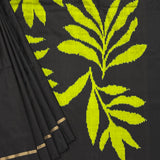 Handloom Ikat Silk Saree - Black