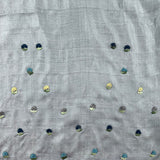 Tussar multicoloured hand embroidered blouse piece