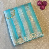 Organza pitai work saree