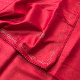 Tussar mukaish work saree