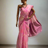 Lilac Jamdani Saree