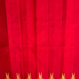 Red Temple Design Kanchipuram silk saree