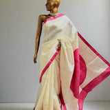 Mila Cream Gold Kanchi Silk Saree