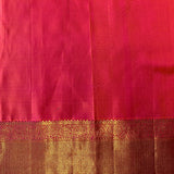 Mishrita Rudraksham Border Chiffon Saree - Peach, Pink and Green