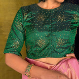 Sparkler Sequin Silk Blouse - Emerald