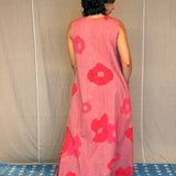 Elements Poppy Cutwork Ikat Dress - Petal