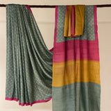 Veena Dewdrop Tussar Saree - Rainbow