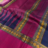 Kimaya plain rudraksh border silk saree
