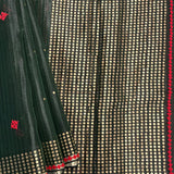 Metallic kutch embroidered organza saree