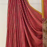 Kalpataru Printed Checks Kanchipuram Silk Saree - Red