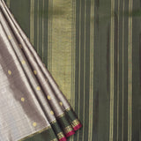 Vera Twin Border Kanchipuram Silk Saree - Grey