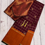 Charita Grape Wine Kanchipuram Silk Saree