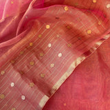 Metallic handwoven organza saree