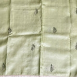 Tussar chikanwork saree