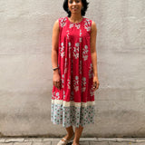 Scarlet Floral Sleeveless Dress