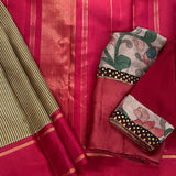 Mohana chessboard kanchi silk saree
