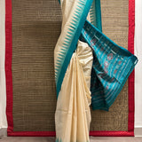 Temple Bordered Tussar Silk Saree - Green