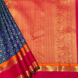 Sumangala Paisleys Kanchipuram Silk Saree - Blue