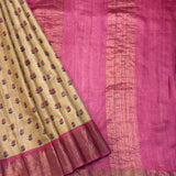 Maya Little Flowers Tussar Saree - Golden