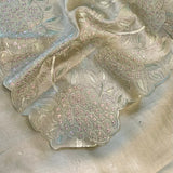 Tussar pitai work saree