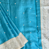 Tussar chikan work saree