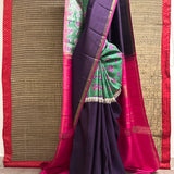 Mila Emerald Orchid Kanchipuram Silk Saree
