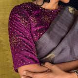Sparkler Sequin Silk Blouse - Amethyst