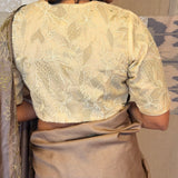 Heather Tendril Organza Cutwork Blouse - Cream