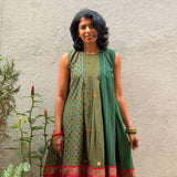 Kaleidoscope Montage Kanchi Cotton Dress - Olive