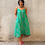 Jugal Hoops Asymmetric Silk Dress