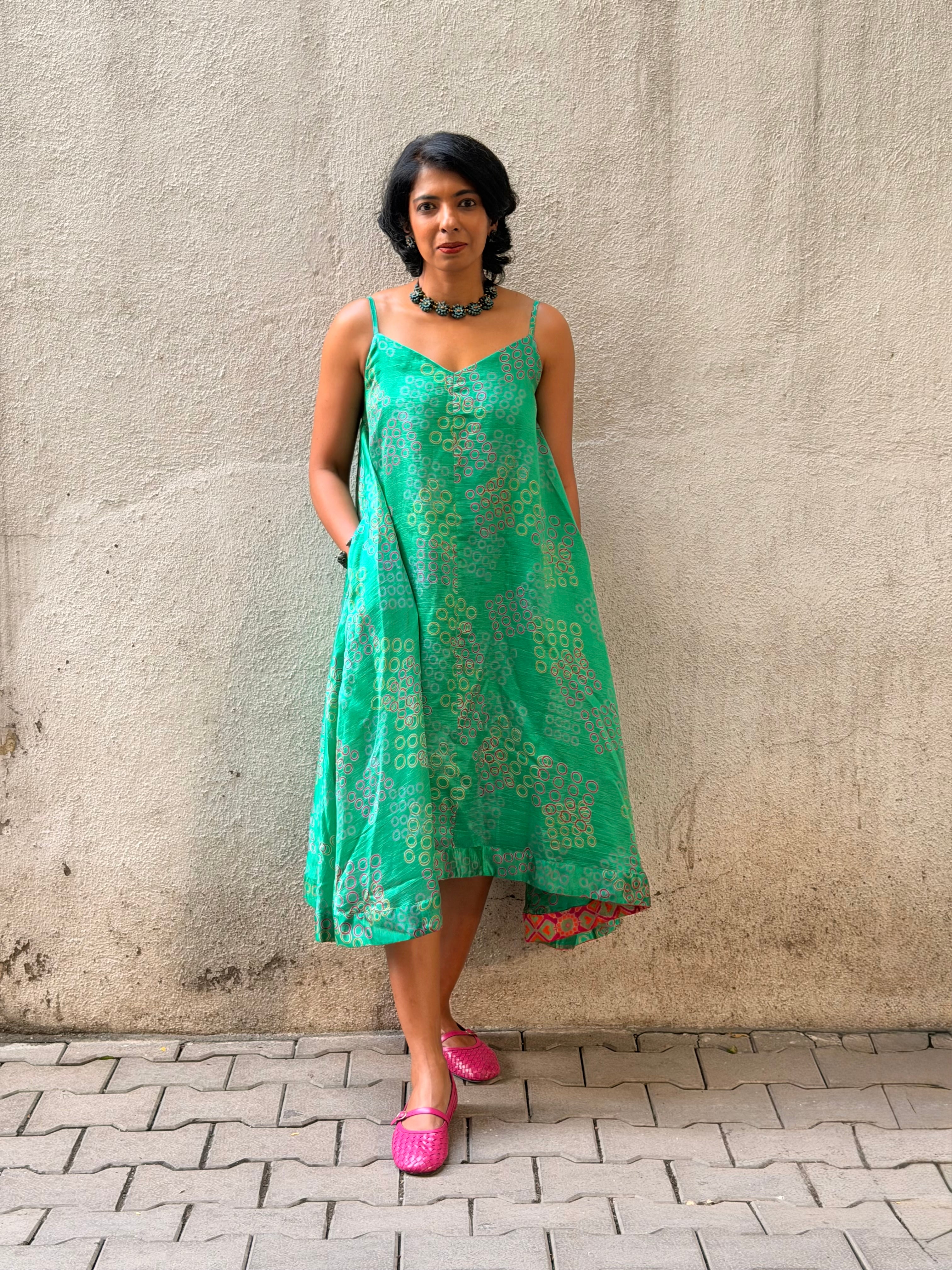 Jugal Hoops Asymmetric Silk Dress Aavaranaa Jugal Hoops Asymmetric Silk Dress Aavaranaa