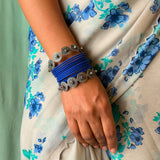 Fiza Sprig Chiffon Saree - Teal