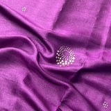 Tussar mukaish work saree