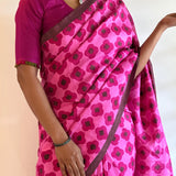 Mila mosaic printed kanchipuram silk saree