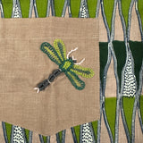 Dragonfly Embroidered Men's Shirt - Green