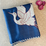 Tussar applique saree
