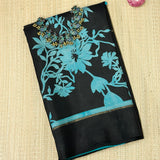 Mila Teal Mirage Kanchipuram Silk Saree