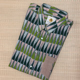 Dragonfly Embroidered Men's Shirt - Green