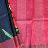 Maya digital floral tussar saree
