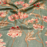 Maya Green Softbloom Printed Tussar Saree